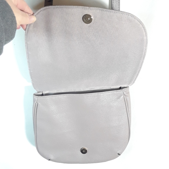 Merona purplish gray shoulder bag with flap - Picture 2 of 8